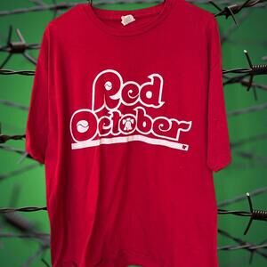Red and white vintage Red October T-shirt